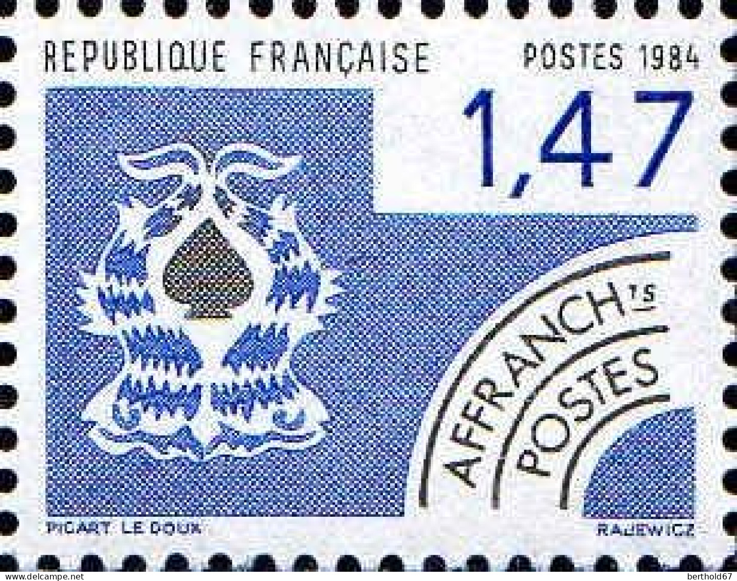 France Préo N** Yv:183 Mi:2435 Carte à Jouer Pique - 1964-1988