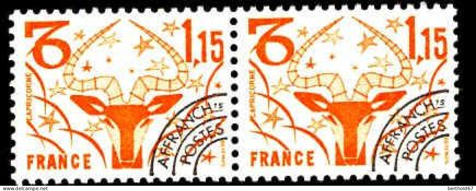 France Préo N** Yv:152 Mi:2065 Signe Du Zodiaque Capricorne Paire - 1964-1988