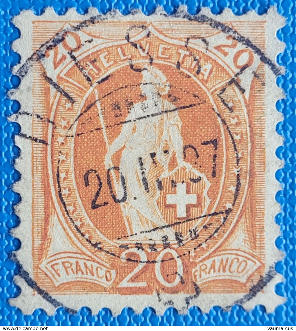 Zu  66A / Mi 58XA 11½ / YT 71 11¾ Marque De Contrôle Large Obl. DIESSE 20.3.87 LUXE Voir Image Et Description - Used Stamps