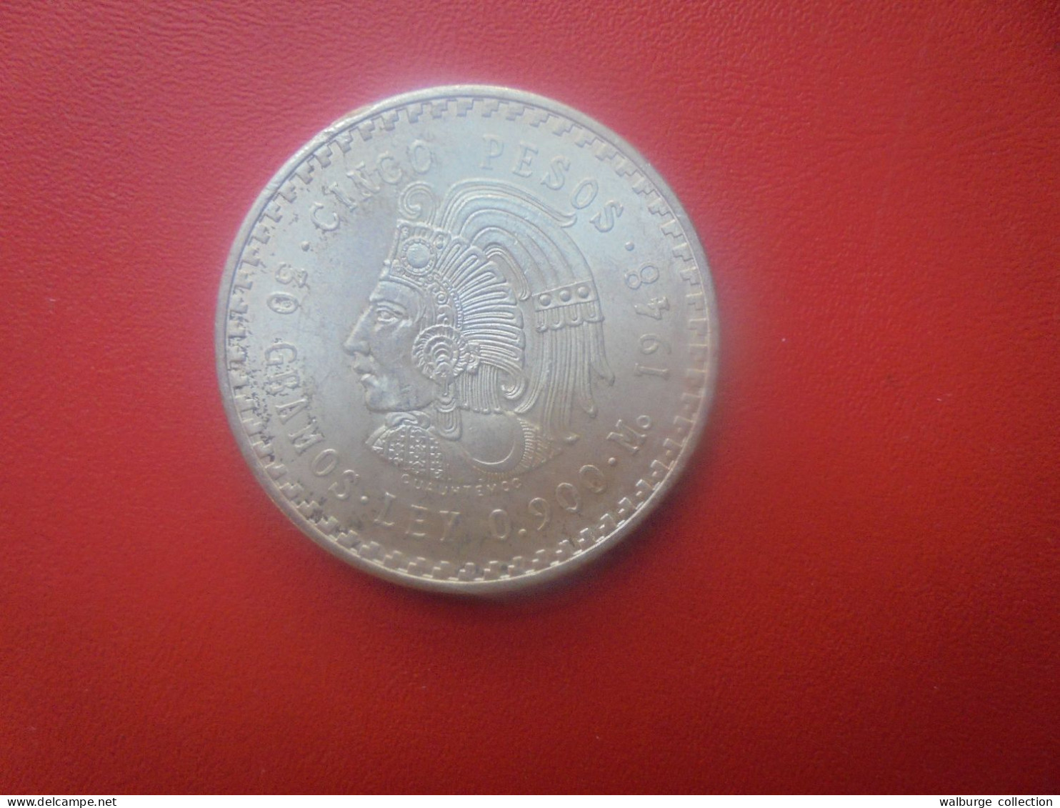 +++QUALITE+++MEXIQUE 5 PESOS 1948 ARGENT (A.3) - Mexique