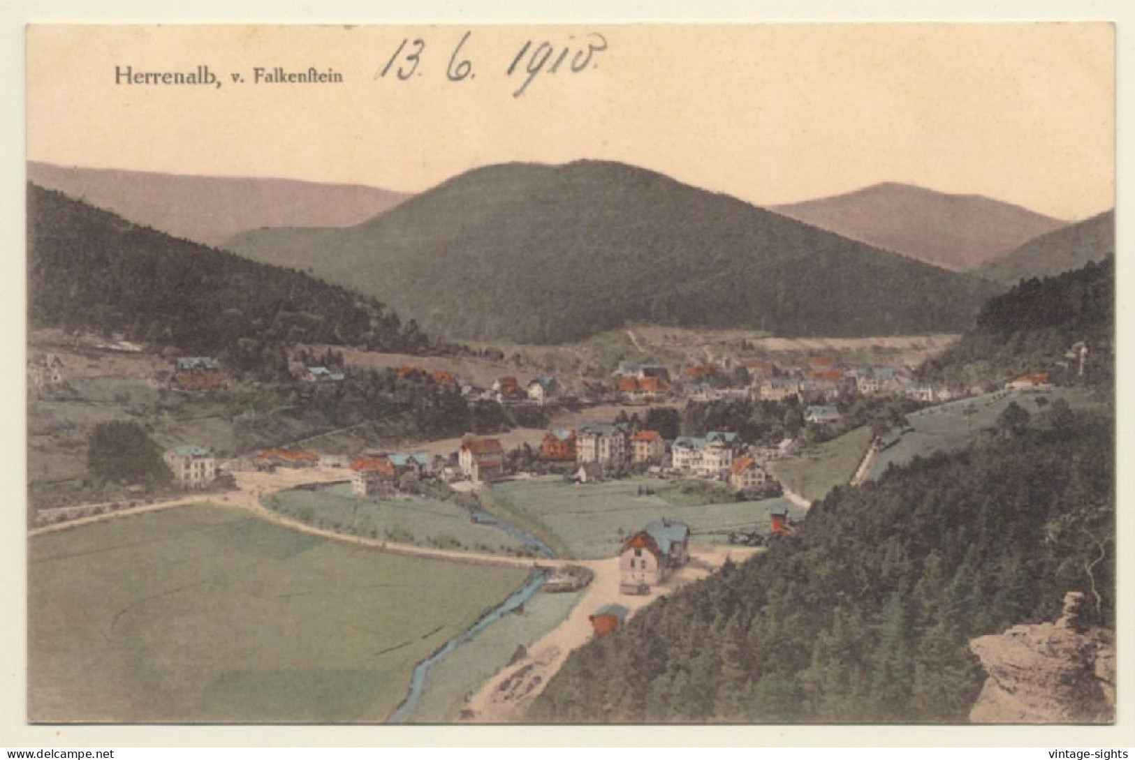 Herrenalb / Germany: Totalansicht Vom Falkenstein (Vintage PC 1910) - Bad Herrenalb
