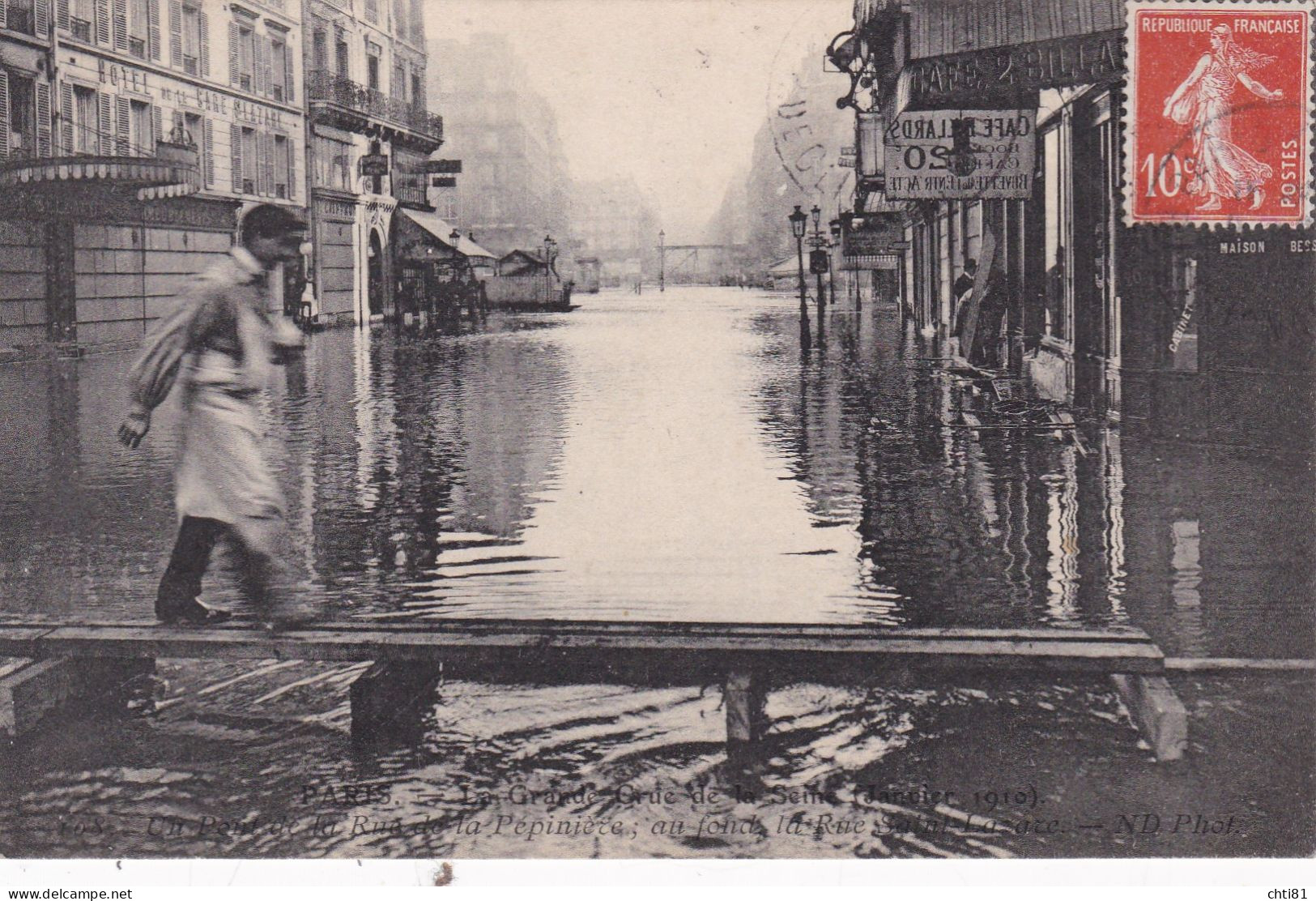 PARIS.......CRUE DE LA SEINE - De Overstroming Van 1910