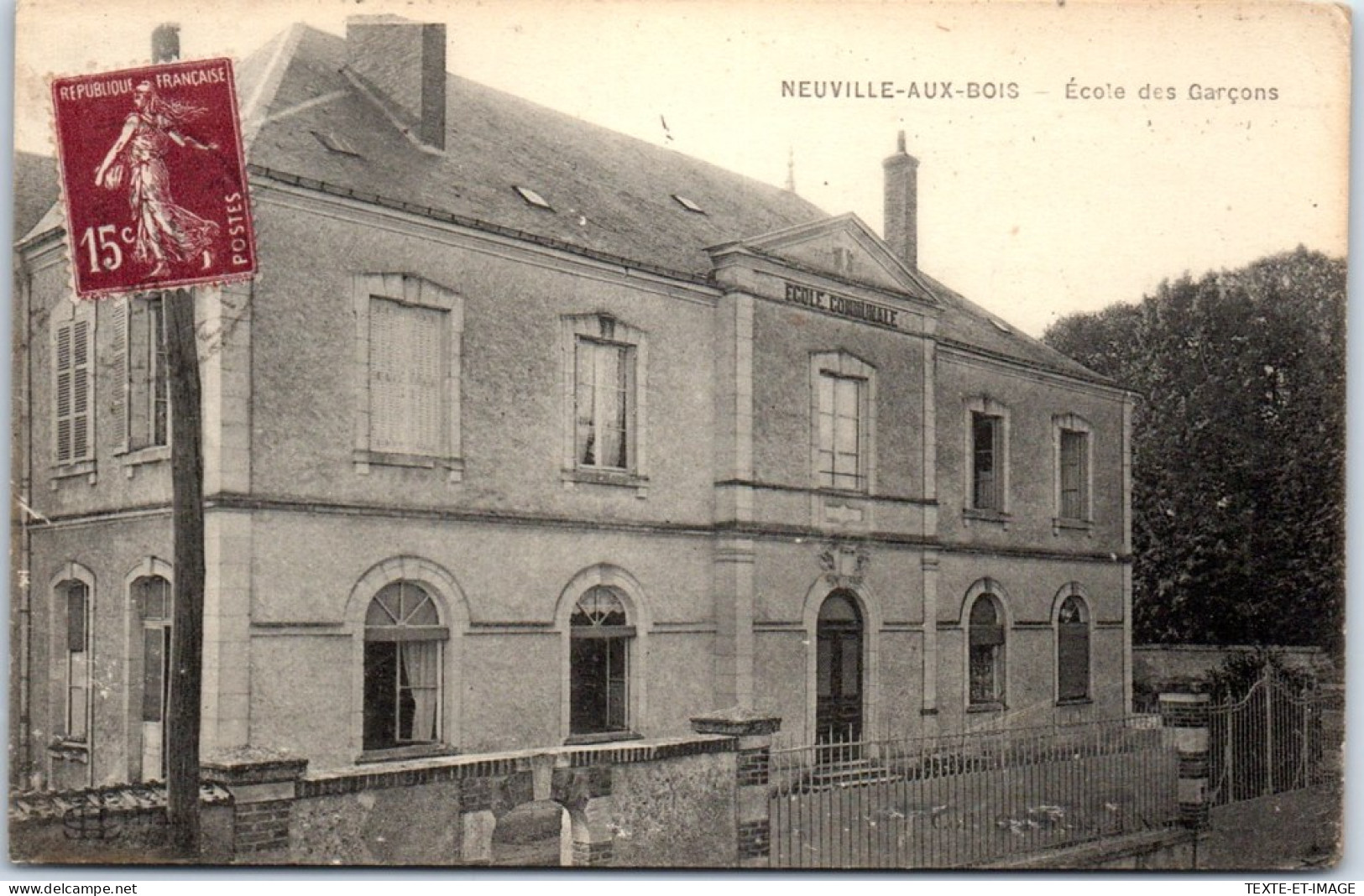 45 NEUVILLE AUX BOIS - L'ecole Des Garcons  - Andere & Zonder Classificatie