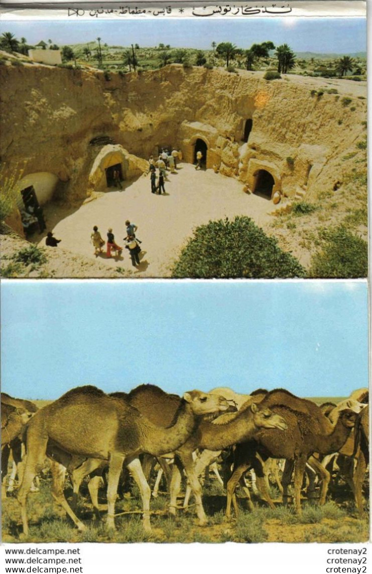 Tunisie Dépliant De 4 Vues GABES MATMATA MEDENINE édit Tanit Tunis Habitation Troglodyte De Matmata Explications Au DOS - Non Classificati