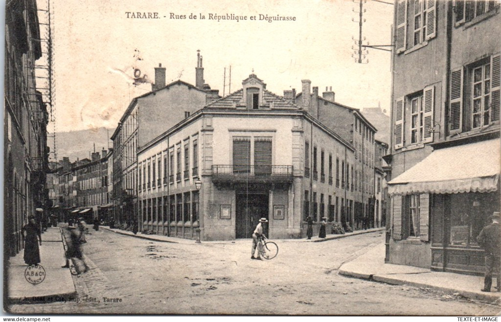 69 TARARE - Les Rues Republique Et Deguirasse  - Tarare