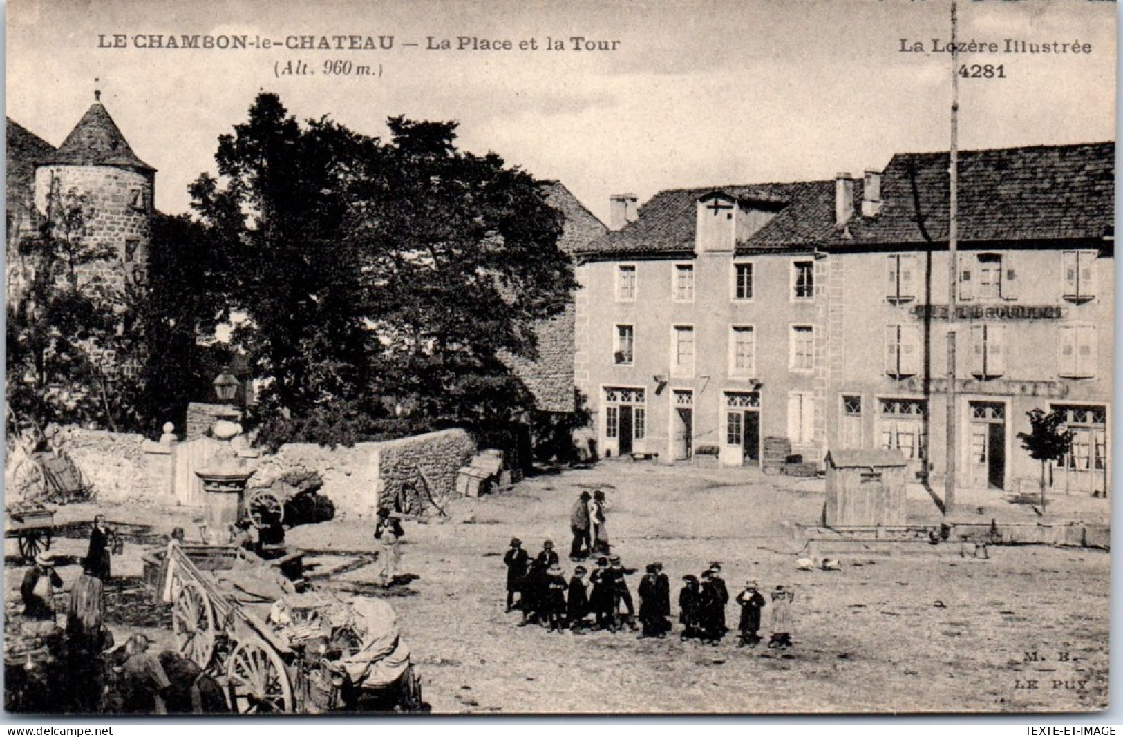 48 LE CHAMBON LE CHATEAU- La Place Et La Tour  - Sonstige & Ohne Zuordnung