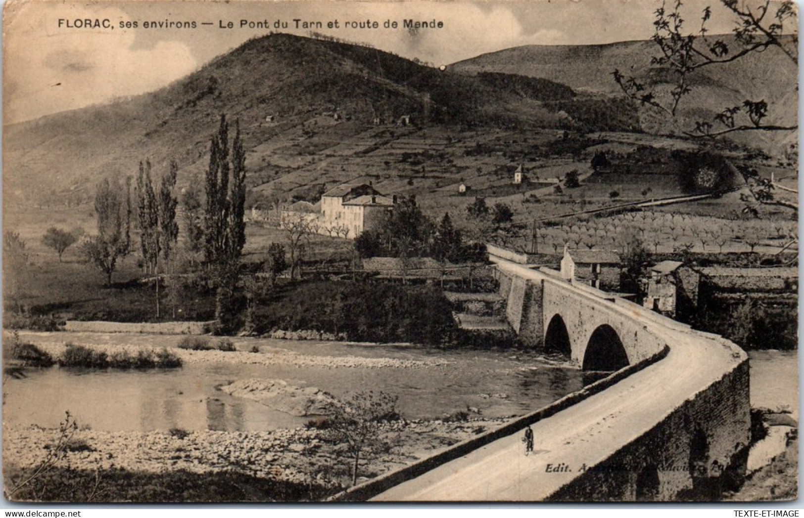 48 FLORAC - Le Pont Du Tarn Et Route De Mende. - Sonstige & Ohne Zuordnung