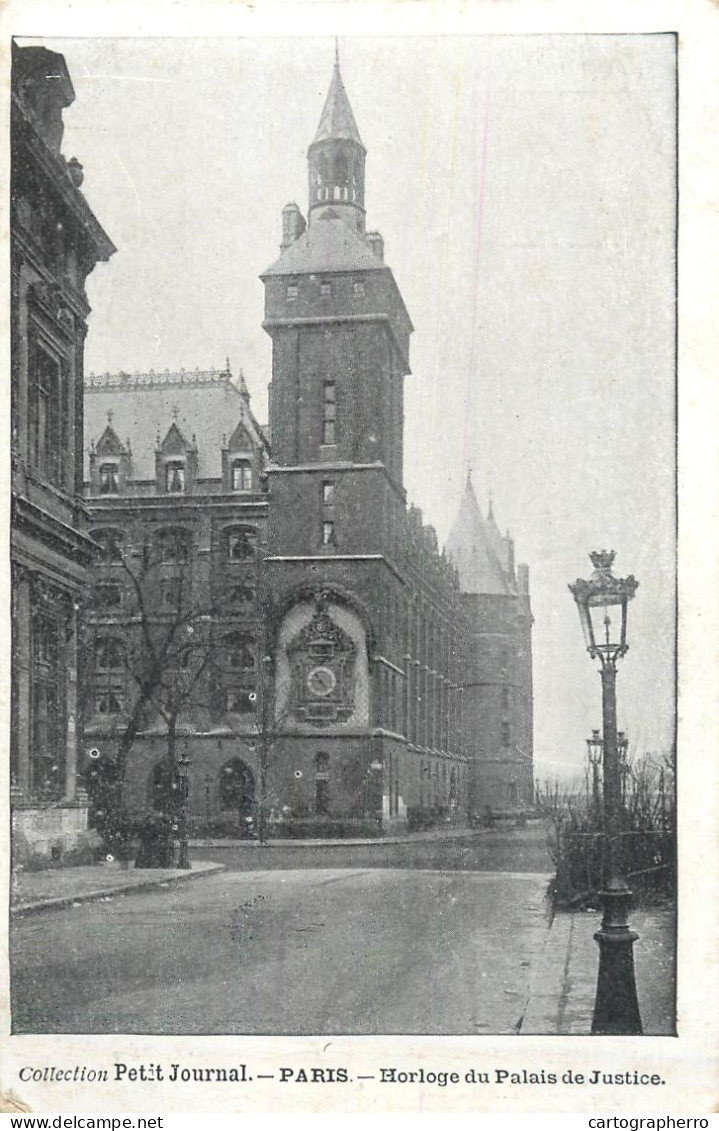 Cpa Paris Collection Petit Journal - Horloge Du Palais De Justice - Andere Monumenten, Gebouwen