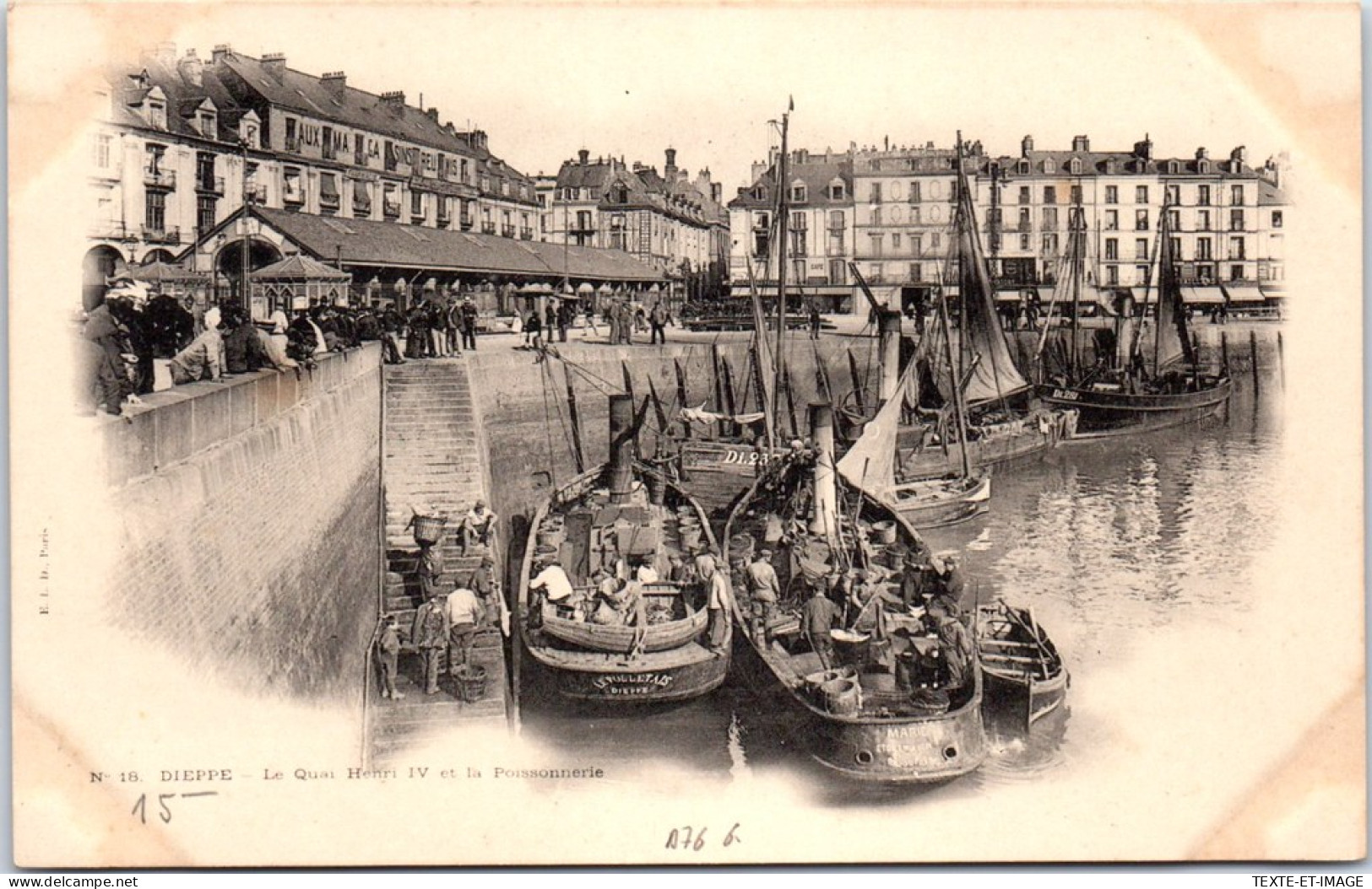 76 DIEPPE -   Quai Henri IV Et La Poissonnerie. - Dieppe