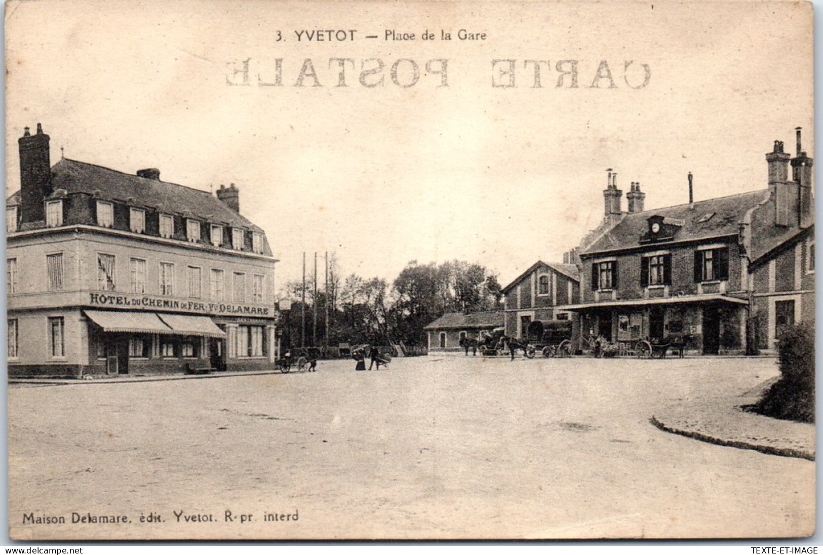 76 YVETOT - La Place De La Gare.  - Yvetot