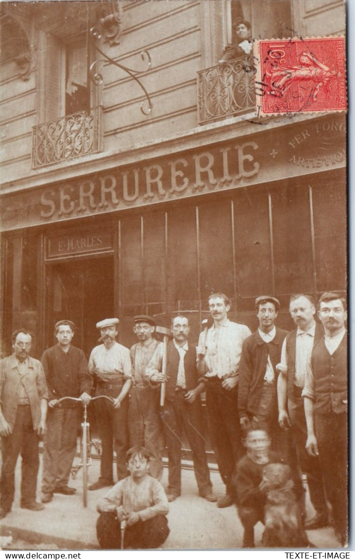 76 ROUEN - CARTE PHOTO - Serrurerie E HARLES  - Rouen