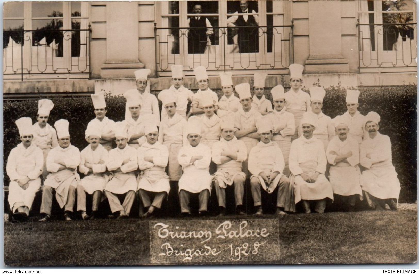 76 LE TREPORT - CARTE PHOTO - Les Cuisiniers TRIANON PALACE 1928 - Le Treport