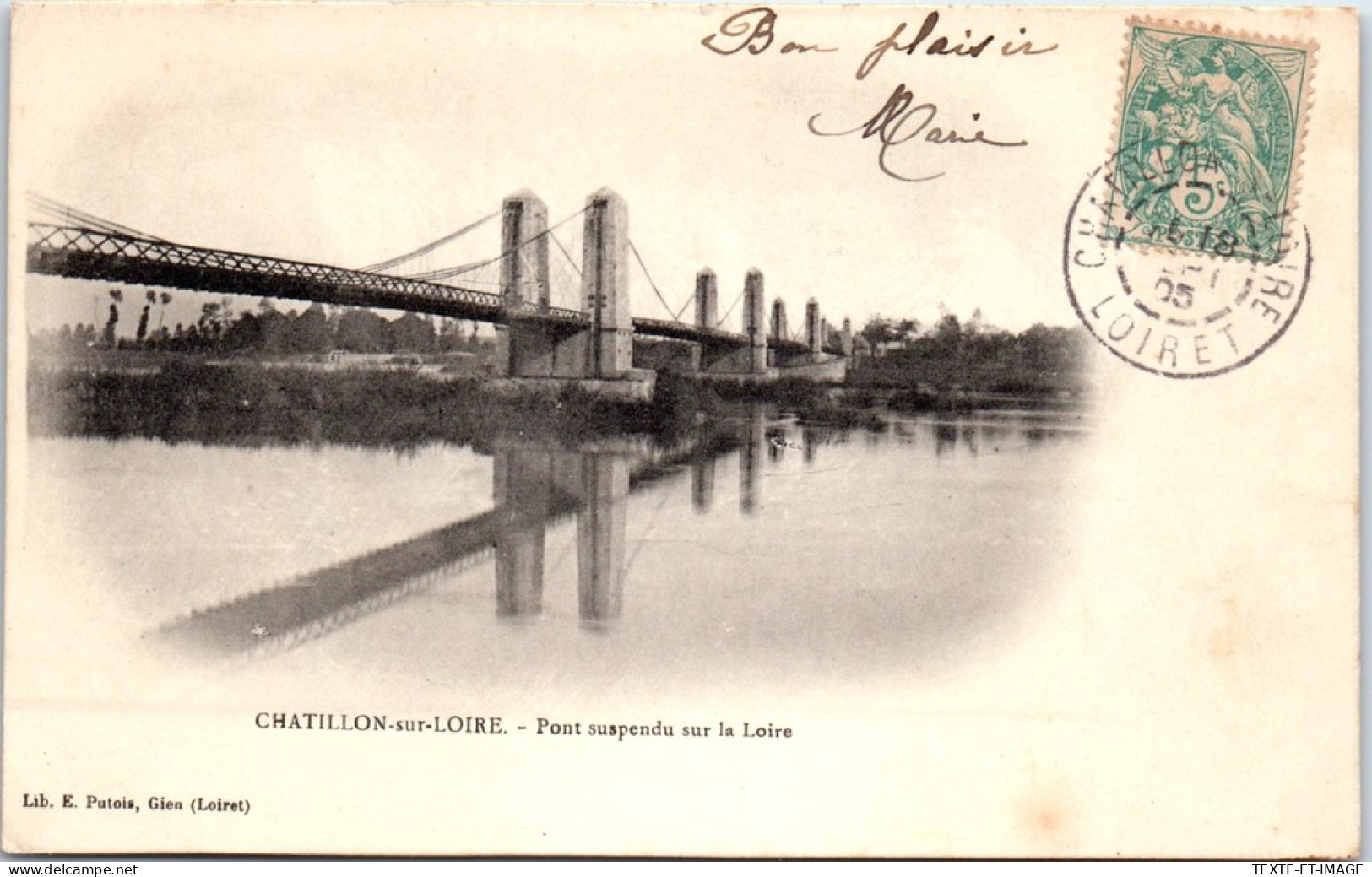 45 CHATILLON SUR LOIRE - Le Pont Suspendu Sur La Loire  - Chatillon Sur Loire