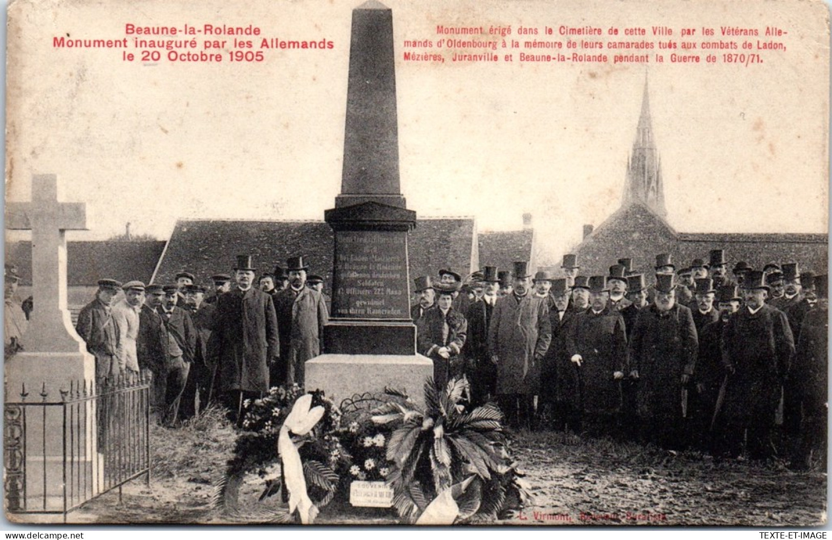 45 BEAUNE LA ROLANDE - Inauguration Du Monument De 1870 - Beaune-la-Rolande