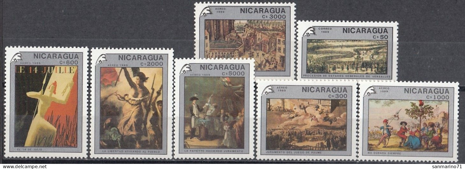 NICARAGUA 2968-2974,unused - French Revolution