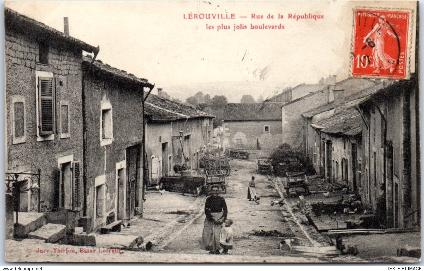 55 LEROUVILLE - Vue De La Rue De La Republique  - Lerouville
