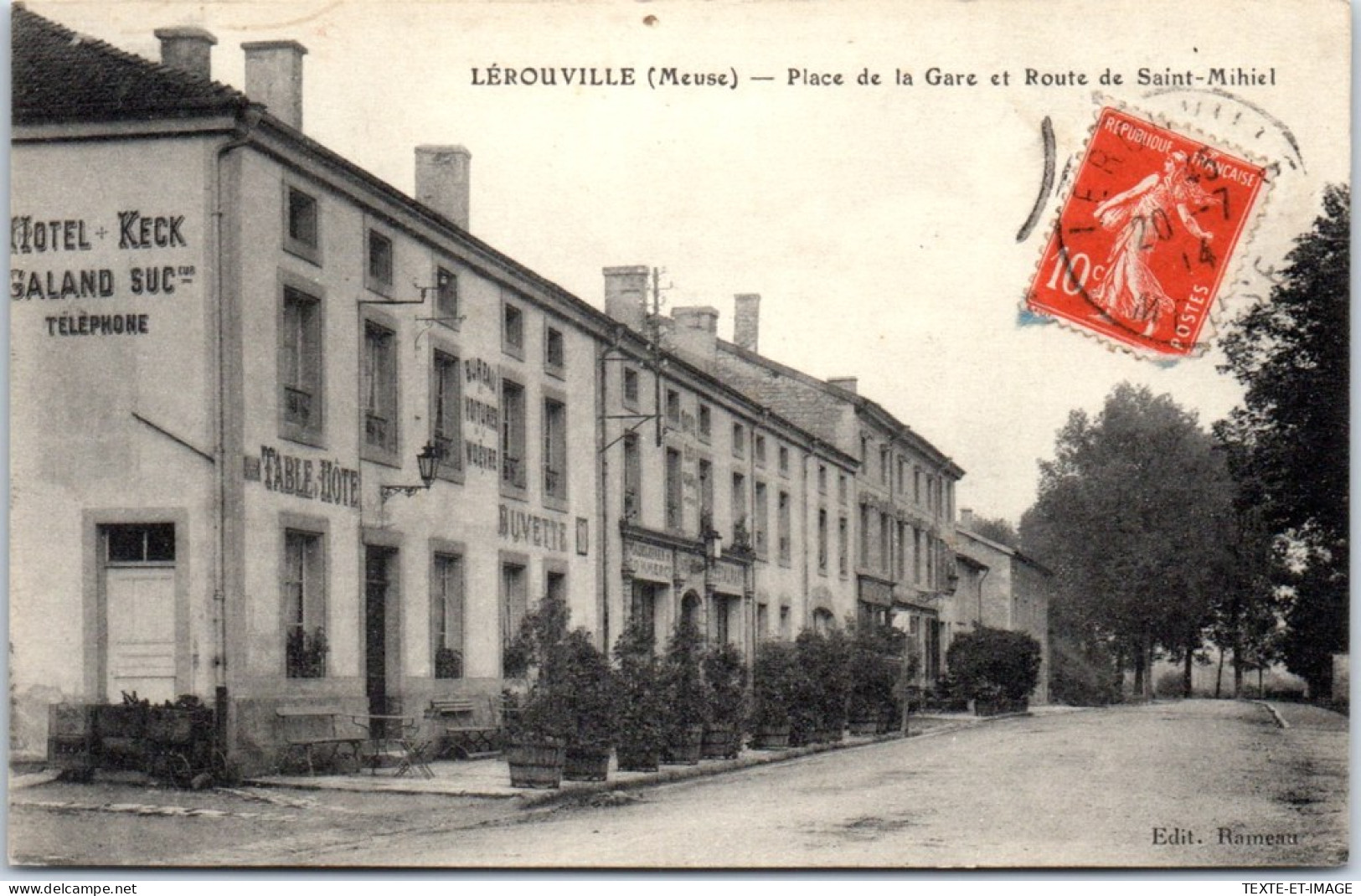 55 LEROUVILLE - Place De La Gare, Route De Saint Mihiel  - Lerouville
