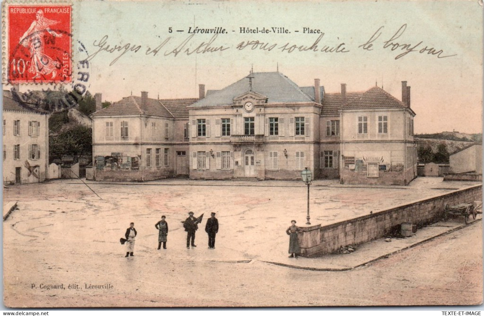 55 LEROUVILLE - L'hotel De Ville & La Place. - Lerouville