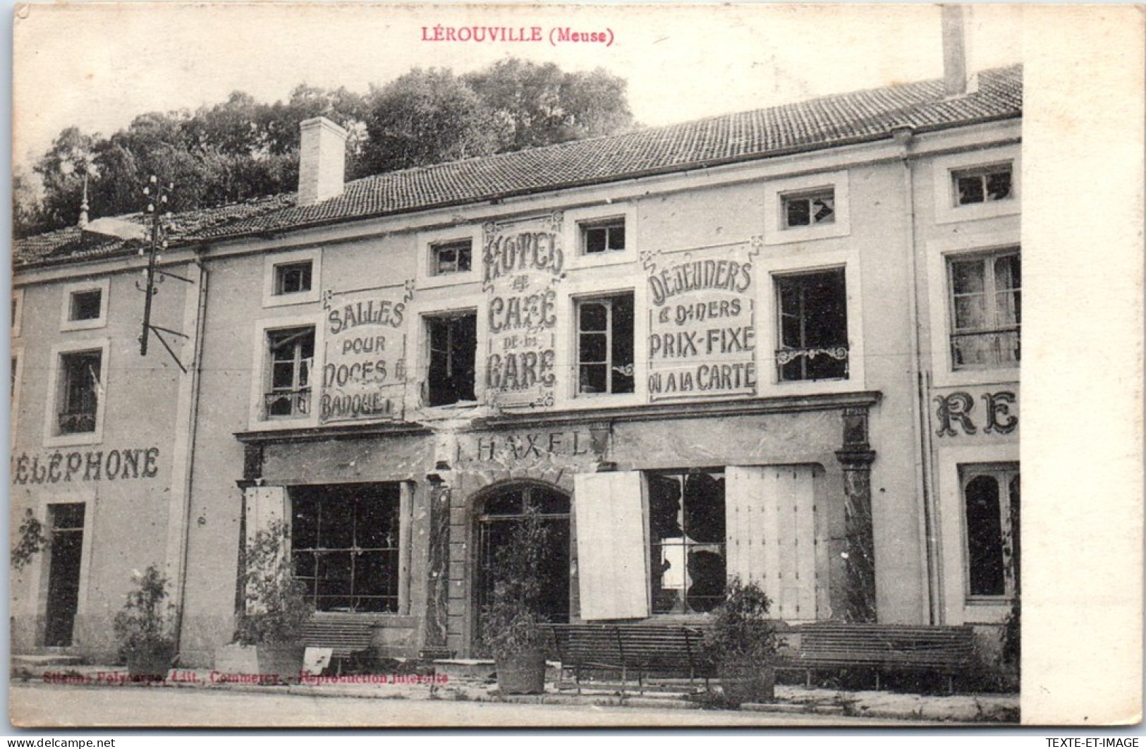 55 LEROUVILLE - Le Cafe Hotel De La Gare  - Lerouville
