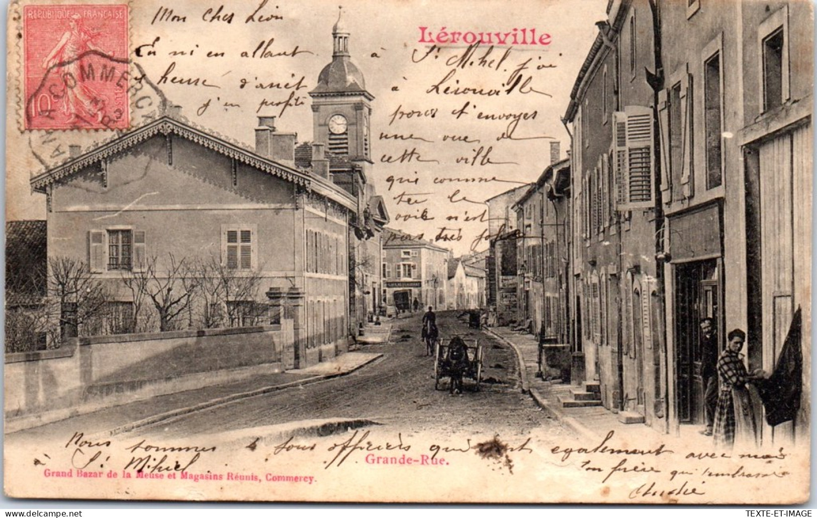 55 LEROUVILLE - La Grande Rue  - Lerouville