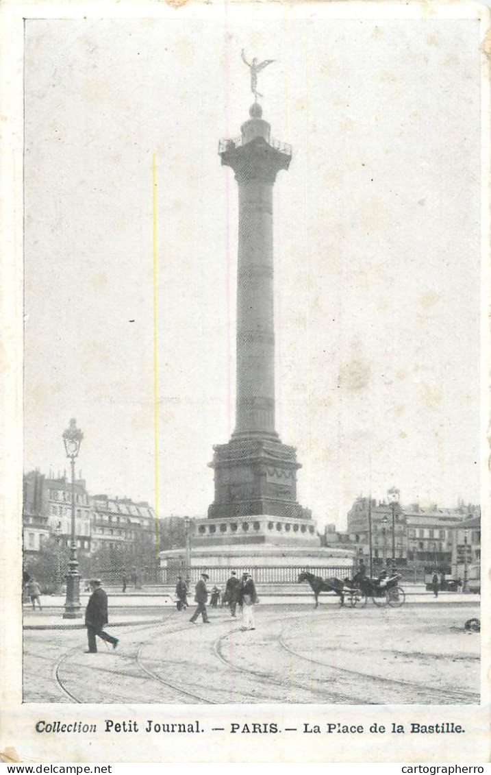 Cpa Paris Collection Petit Journal - La Place De La Bastille - Plätze