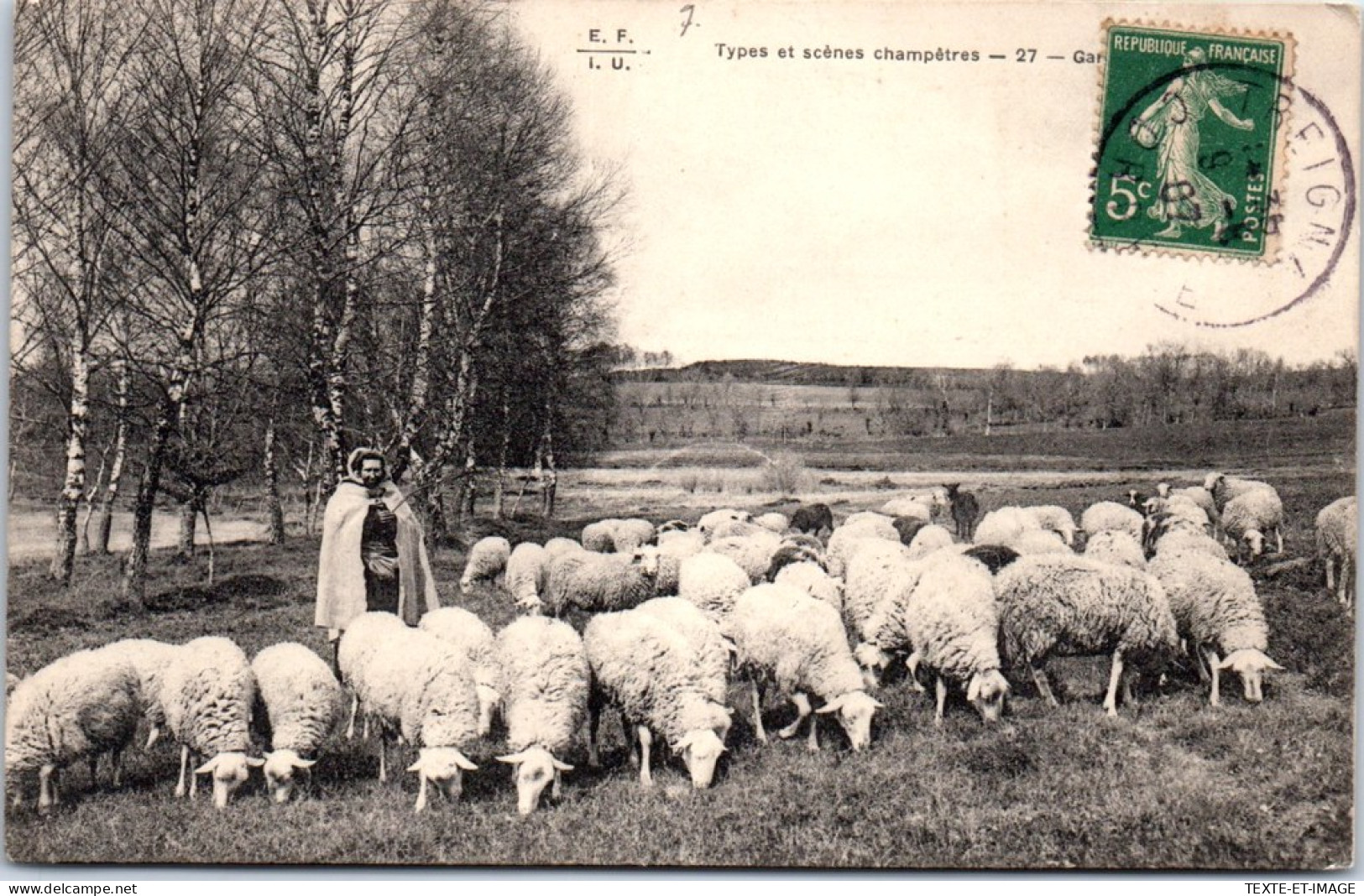 AGRICULTURE - VIE AUX CHAMPS - La Gardeuse De Moutons  - Autres & Non Classés