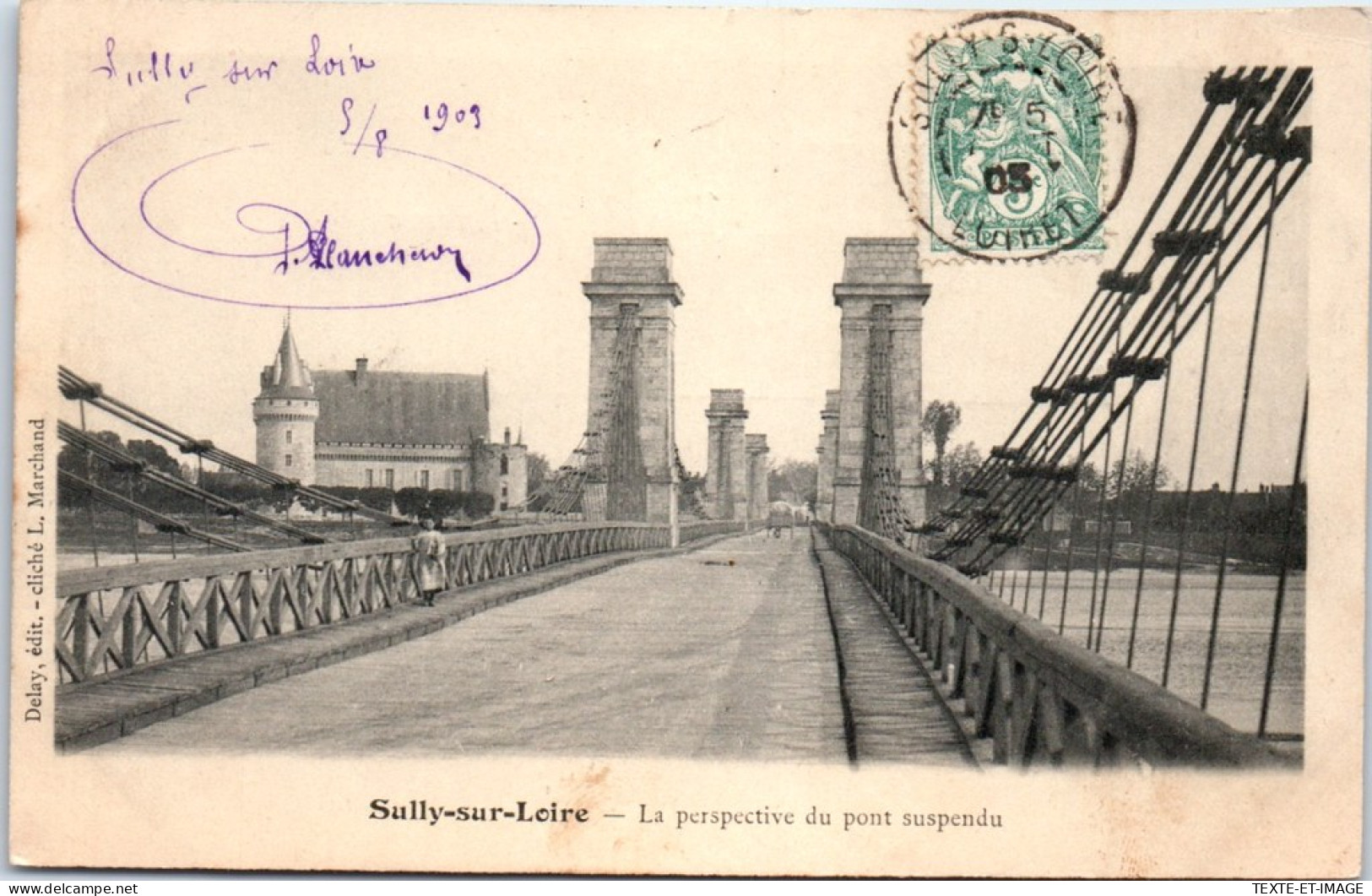 45 SULLY SUR LOIRE - La Perspective Du Pont Suspendu  - Sully Sur Loire