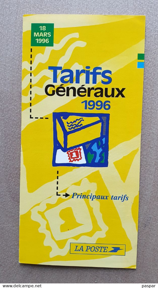 Tarifs Généraux La Poste Mars 1996 - Documenten Van De Post