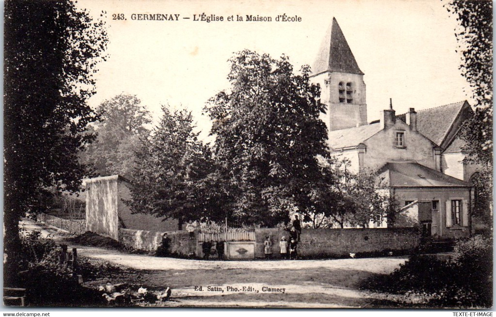 58 GERMENAY - L'eglise Et La Maison D'ecole. - Other & Unclassified