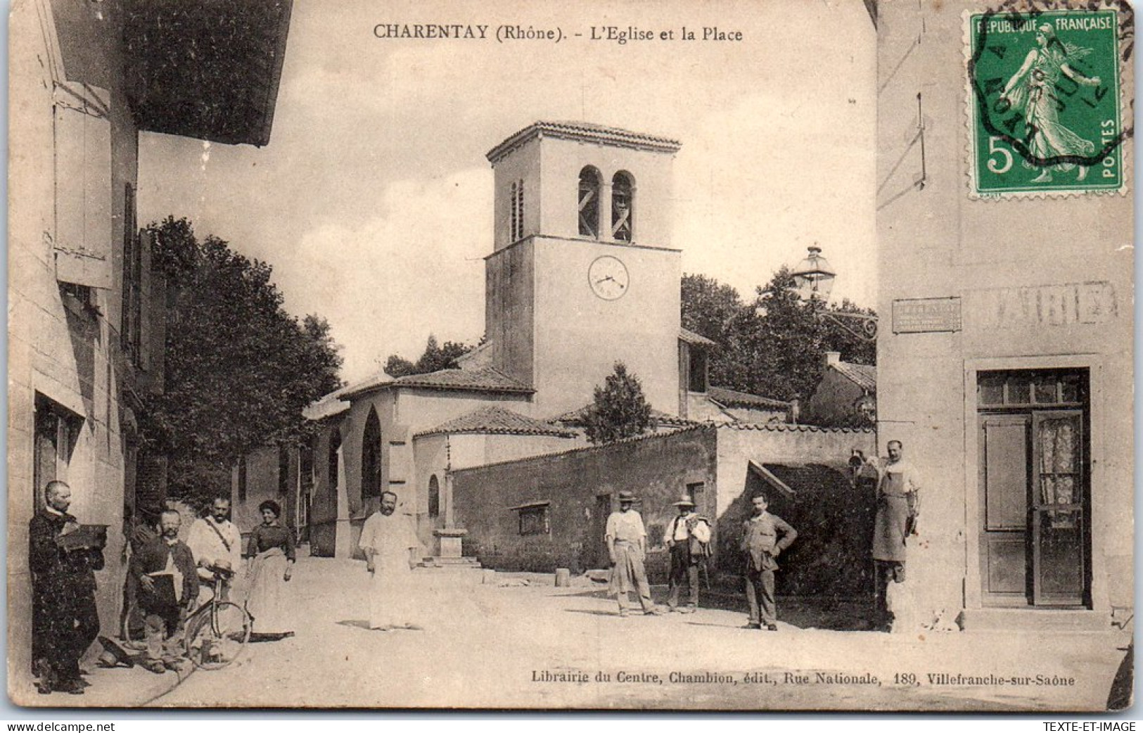 69 CHARENTAY - L'eglise Et La Place  - Otros & Sin Clasificación