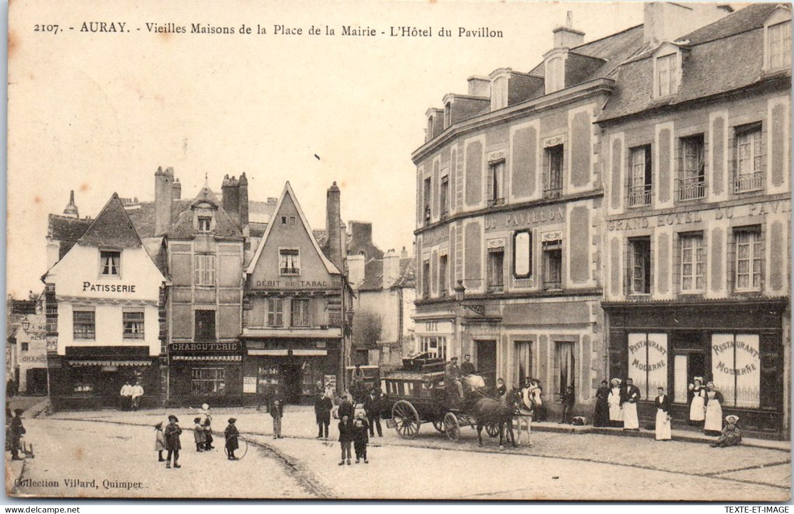 56 AURAY -place De La Mairie, Hotel Du Pavillon  - Auray