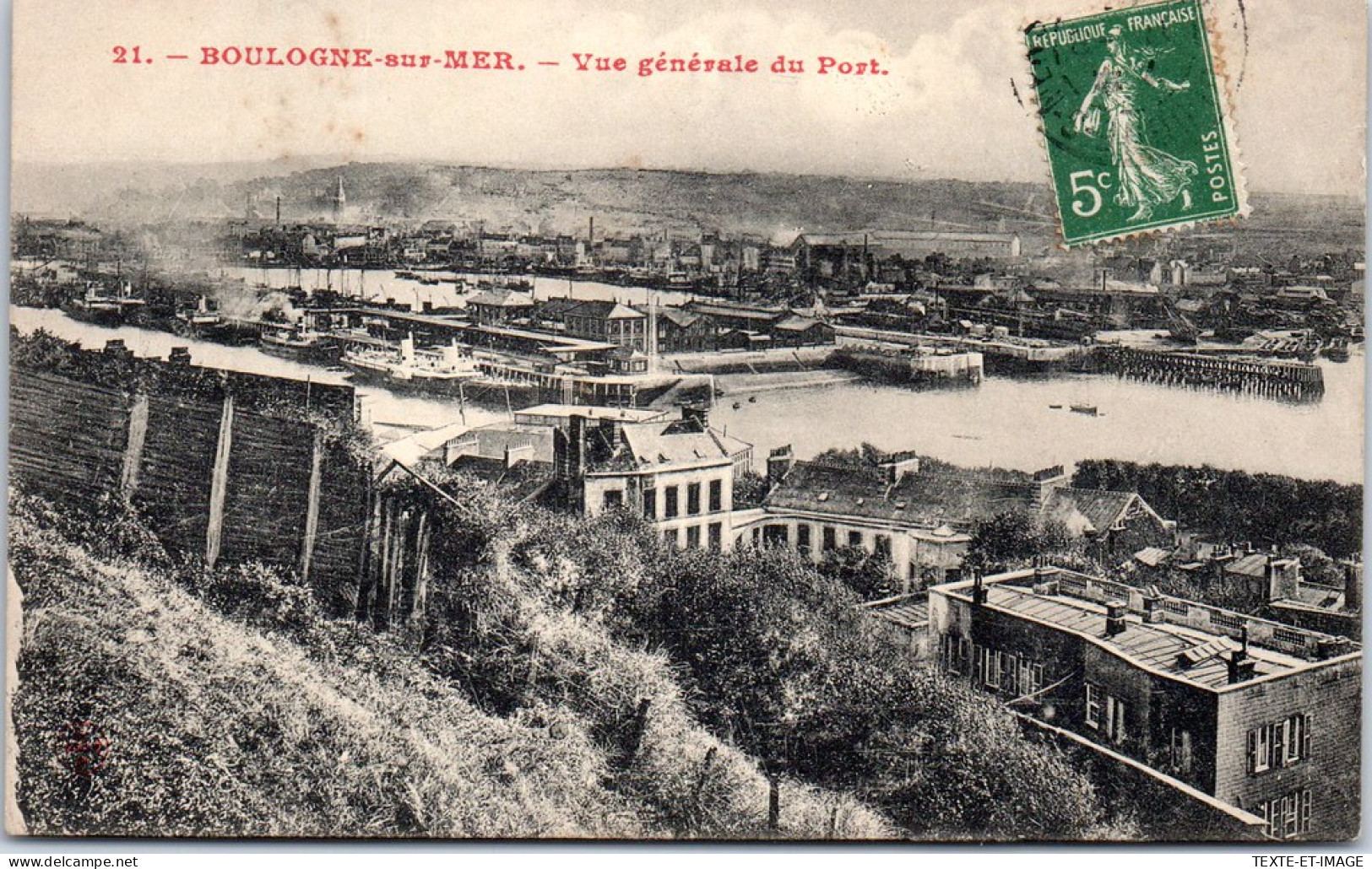 62 BOULOGNE SUR MER - Vue Generale Sur Le Port Et La Ville - Boulogne Sur Mer