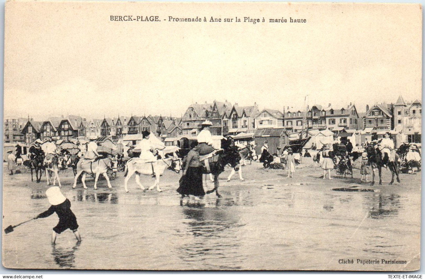 62 BERCK PLAGE - Promenade Sur La Plage A Maree Haute  - Berck