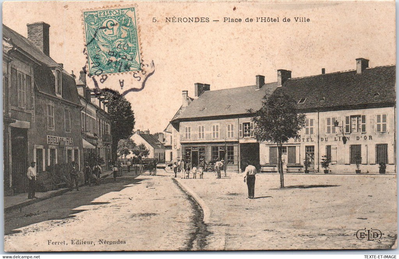 18 NERONDES - Vue De La Place De La Mairie  - Nérondes