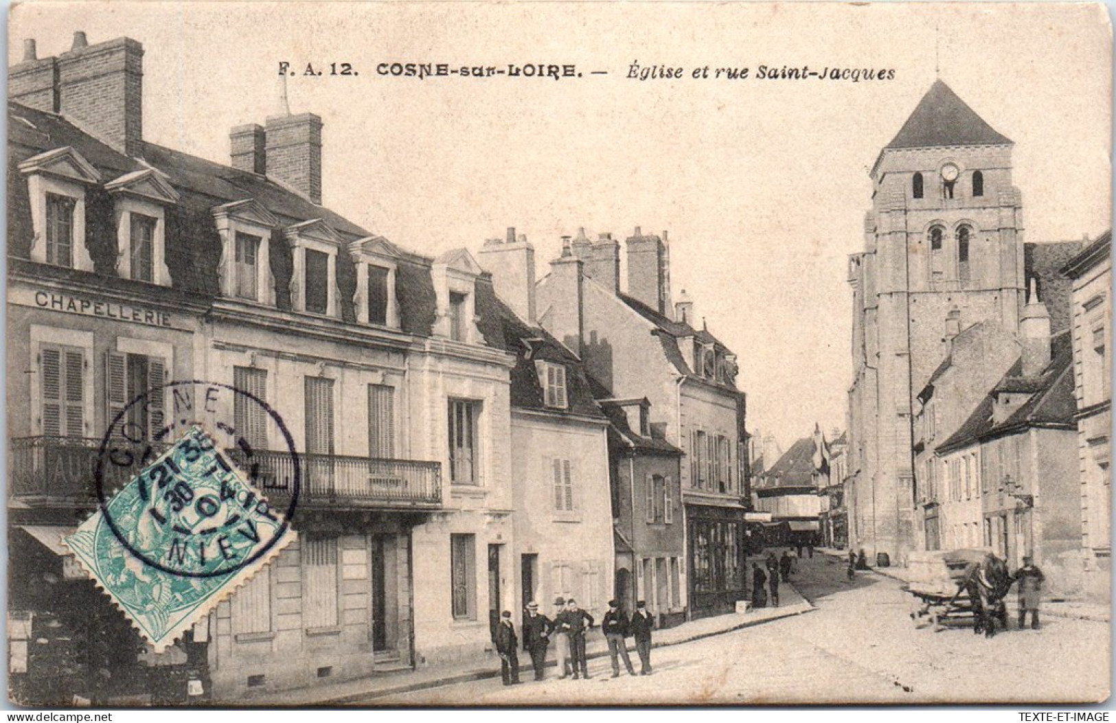 58 COSNE - Eglise & Rue Saint Jacques. - Cosne Cours Sur Loire