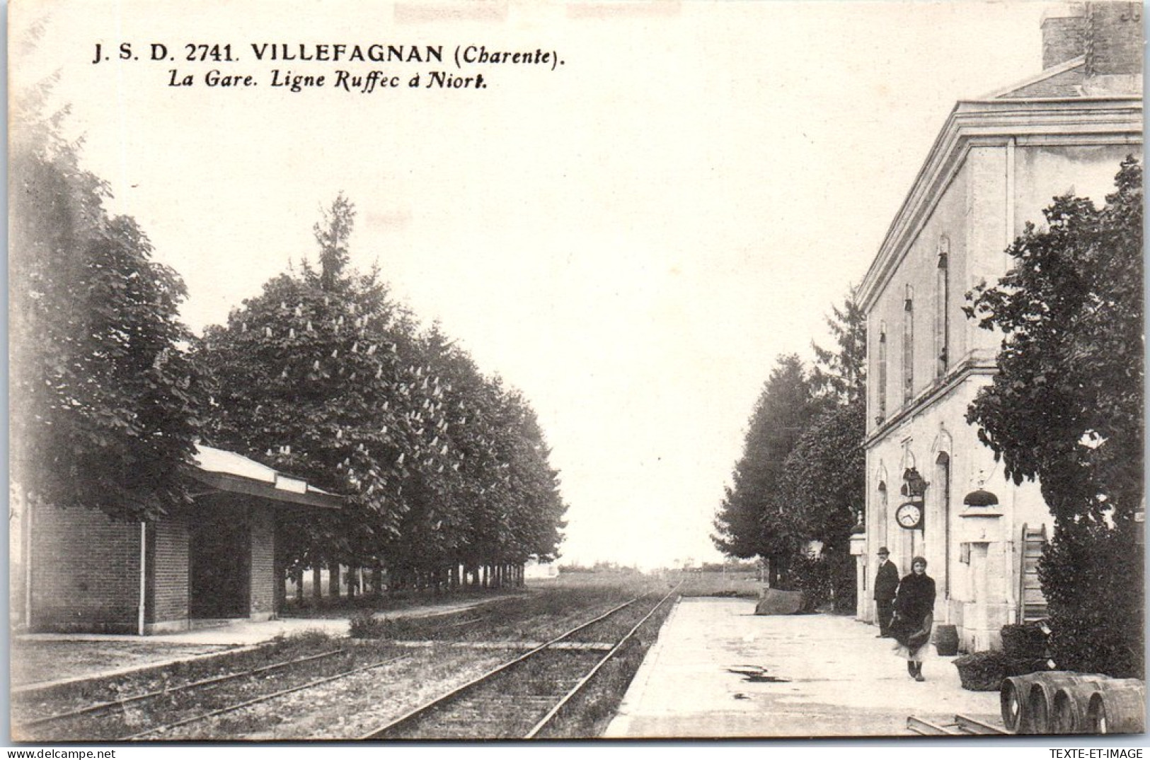 16 VILLEFAGNAN - La Gare, Ligne De Ruffec A Niort. - Other & Unclassified