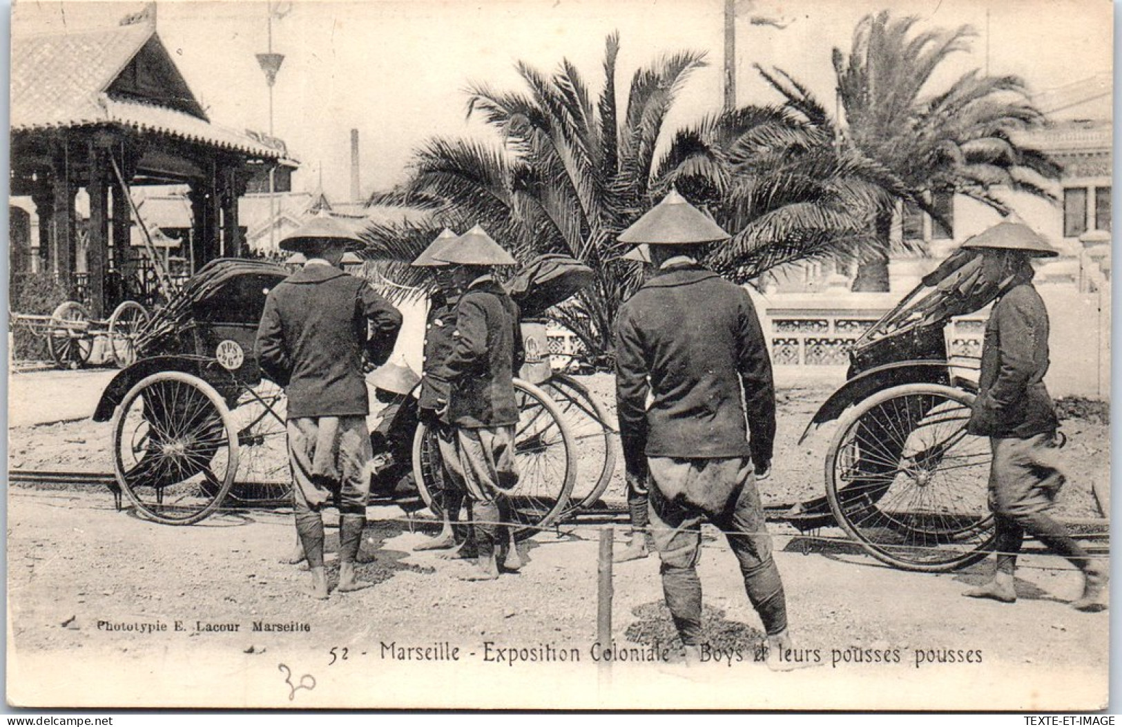 13 MARSEILLE - Exposition Coloniale Les Boys US En Pousse Pousse  - Non Classificati