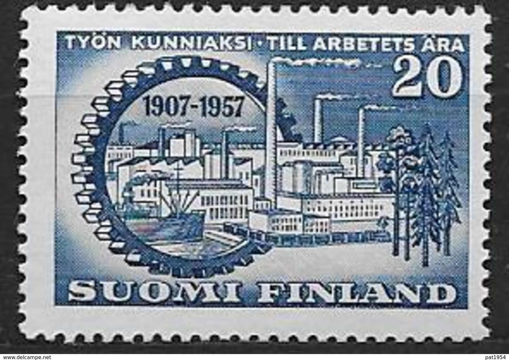 Finlande 1957  Neuf N°461 Neuf** MNH Cinquantenaire Des Syndicats Patronaux - Ongebruikt
