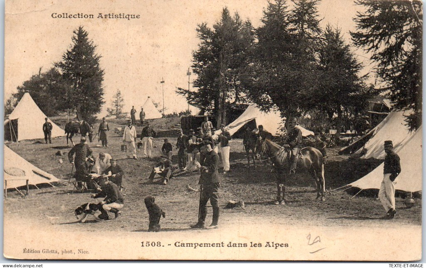 05 Un Campement Dans Les Alpes. - Altri & Non Classificati