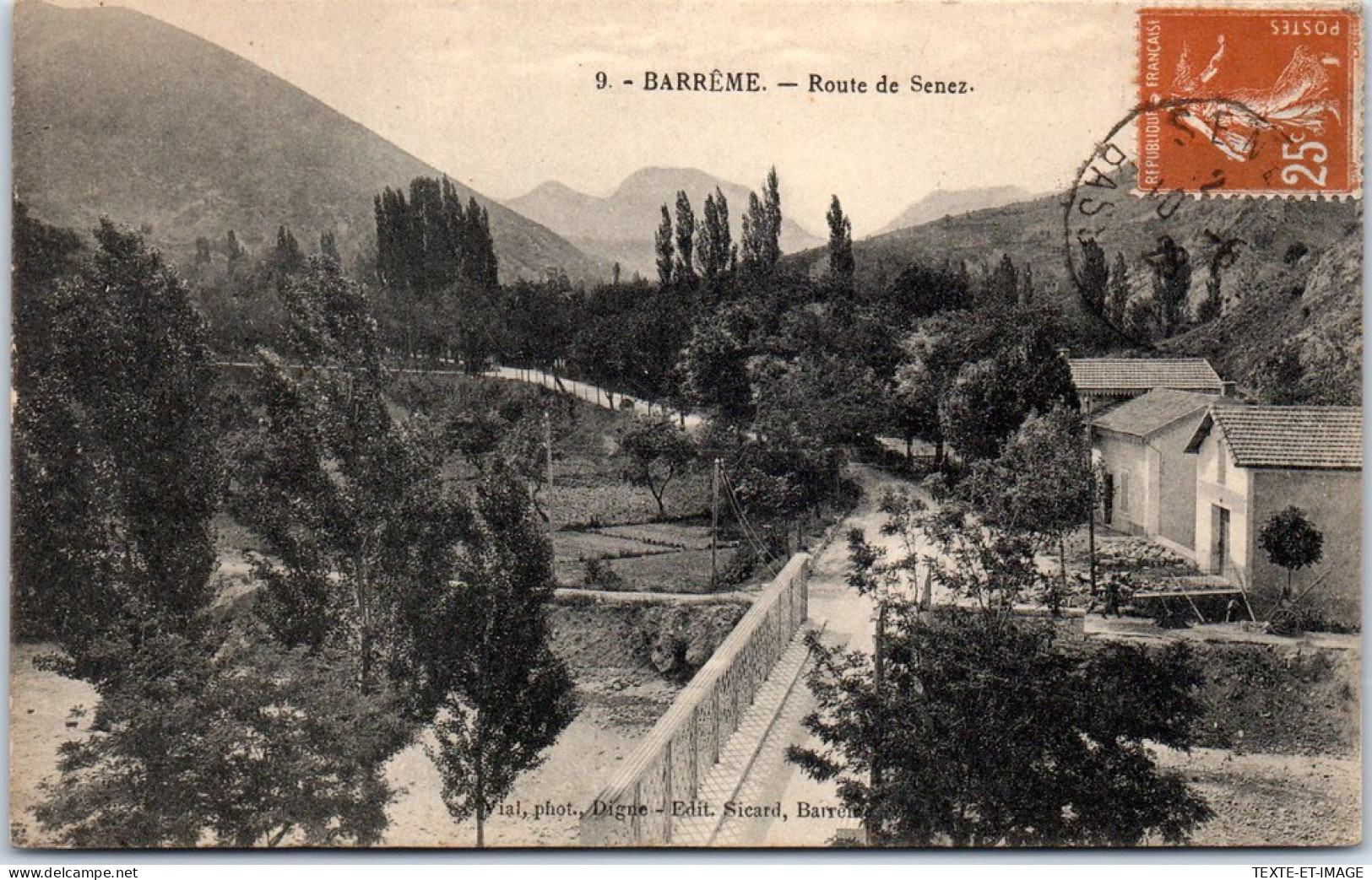 04 BARREME - La Route De Senez - Andere & Zonder Classificatie