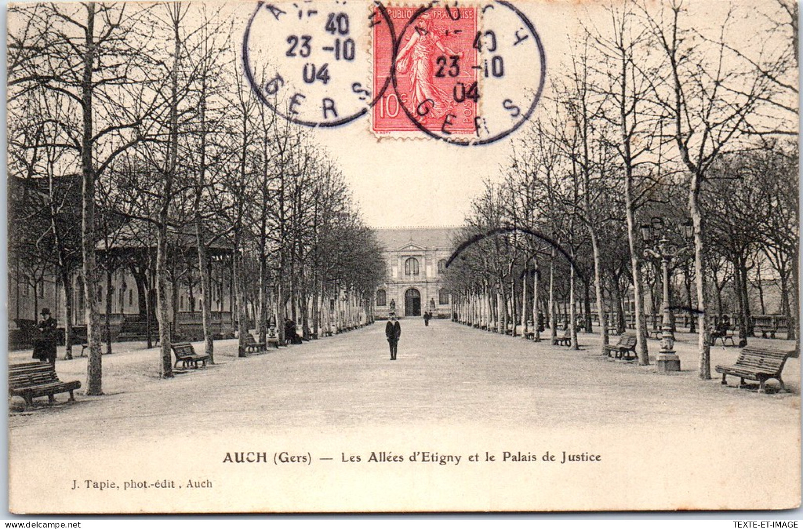 32 AUCH - Les Allees D'Etigny Et Palais De Justice. - Auch