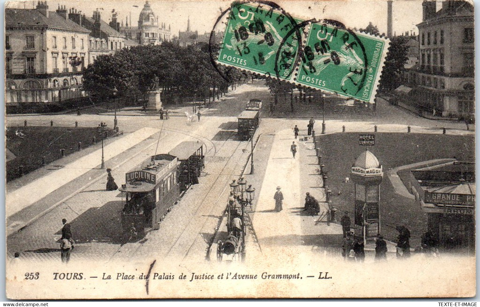 37 TOURS - Les Tramways Et L'avenue Grammont. - Tours