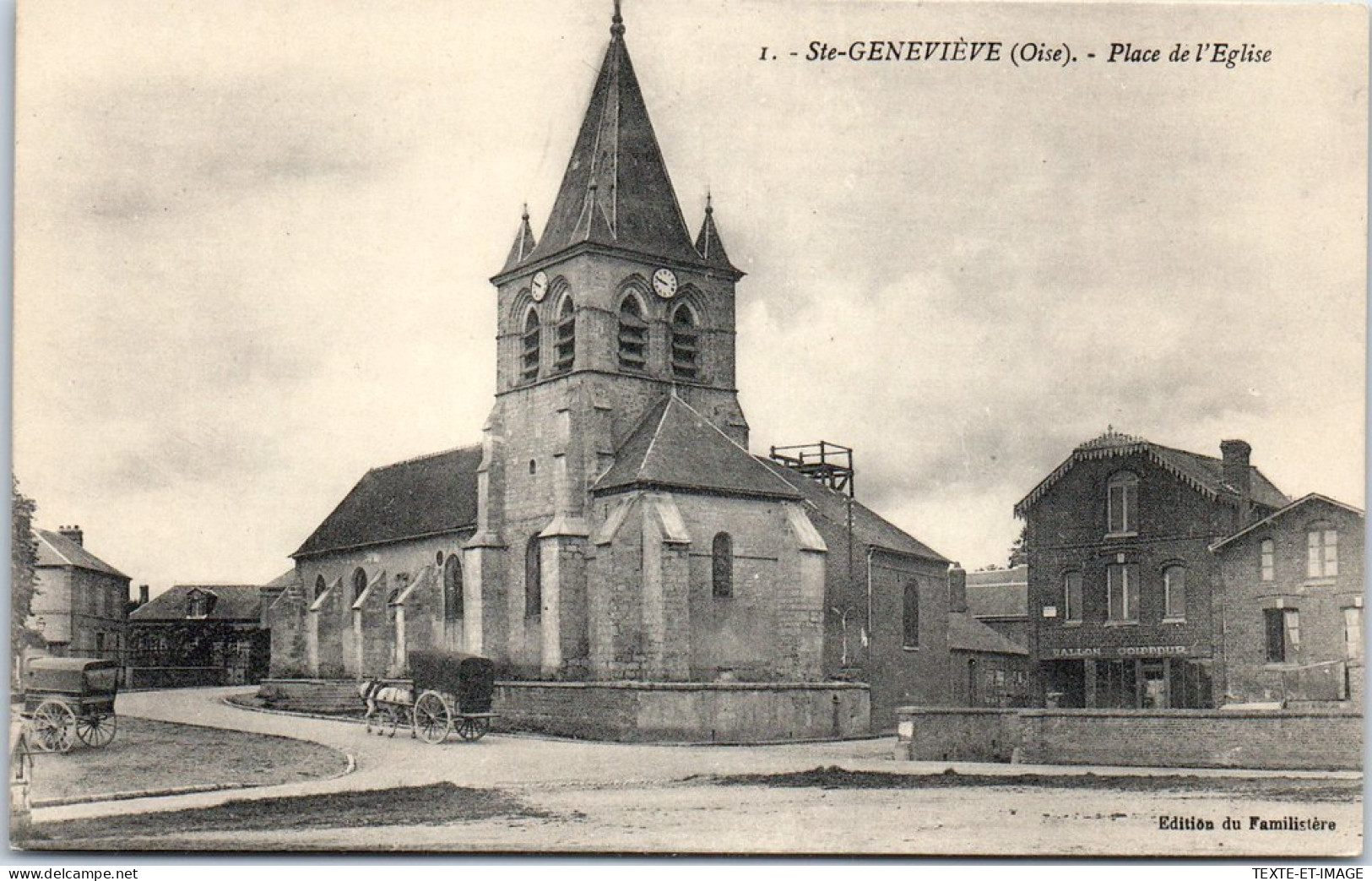 60 SAINTE GENEVIEVE - L'eglise Et Place Du Village  - Sonstige & Ohne Zuordnung