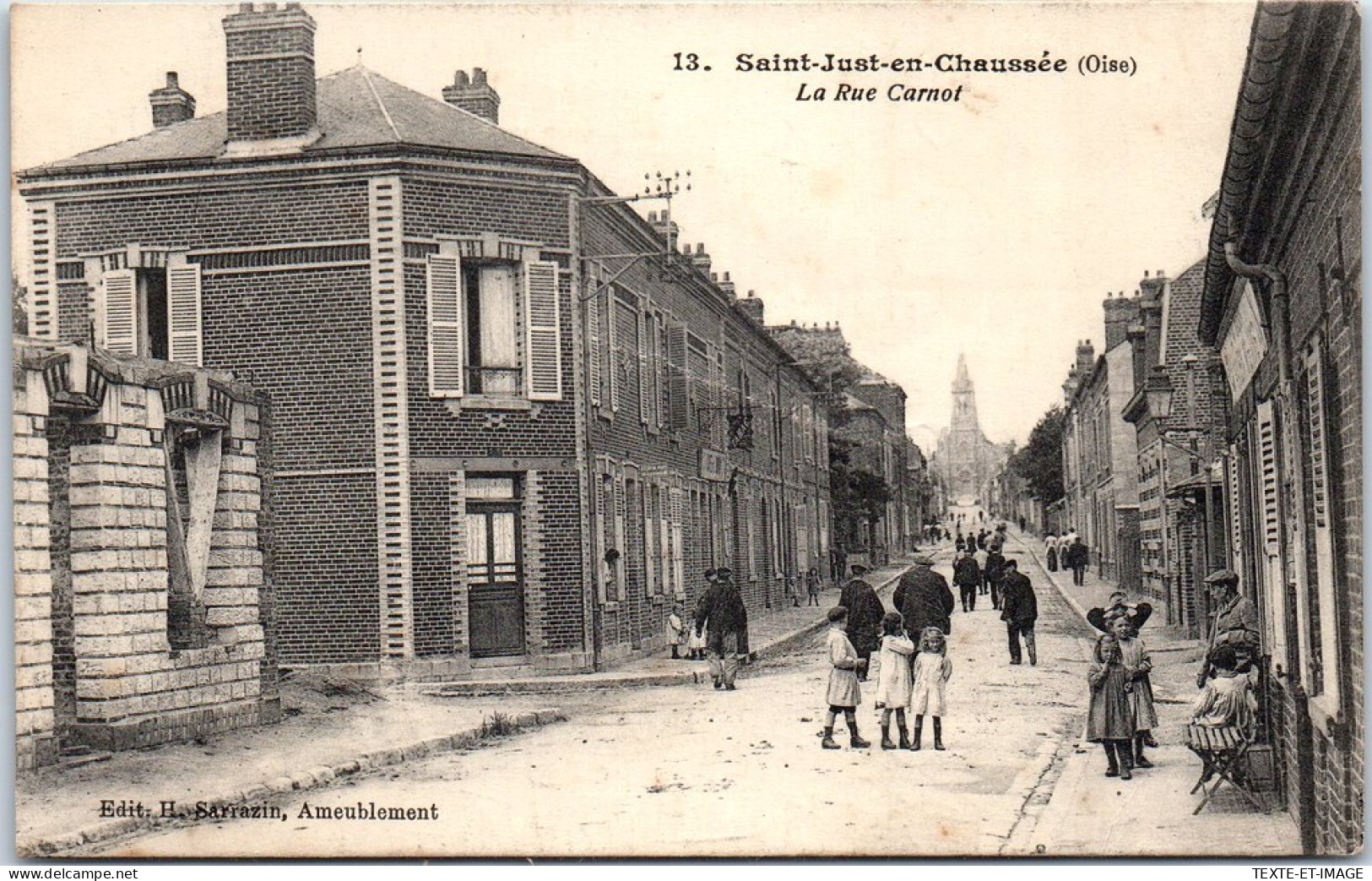 60 SAINT JUST EN CHAUSSEE - La Rue Carnot. - Saint Just En Chaussee