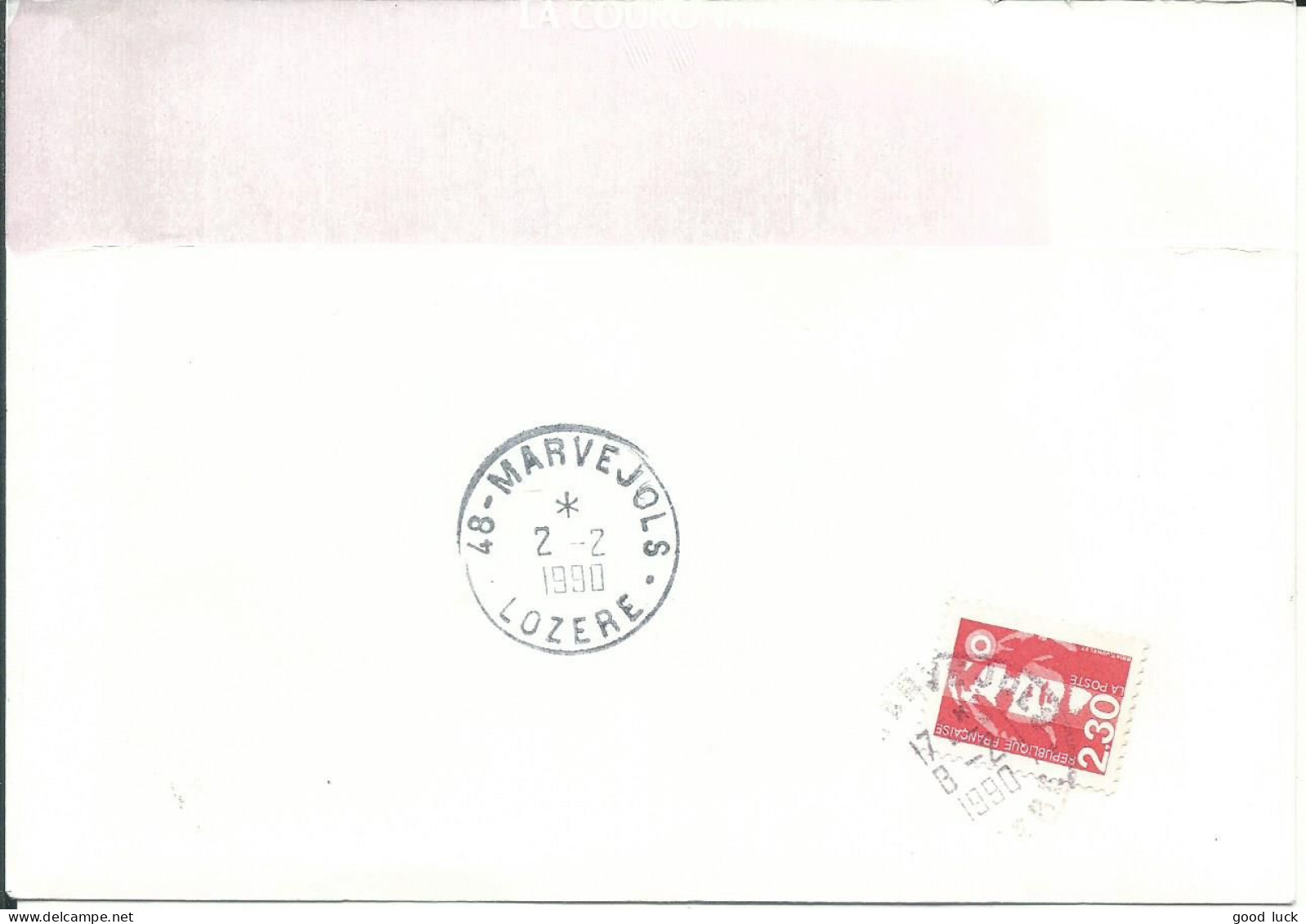 FRANCE LETTRE  4F60 MENDE POUR MARVEJOLS ( LOZERE ) DE 1990  LETTRE COVER - 1961-....