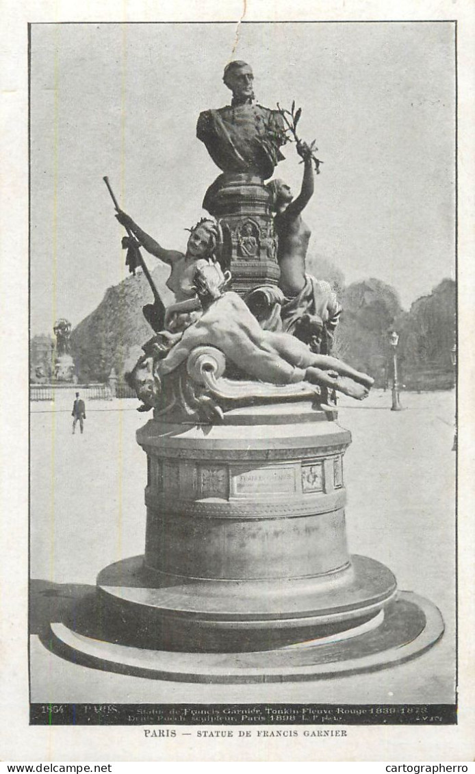Cpa Paris Collection Petit Journal - Statue De Francais Garnier - Standbeelden