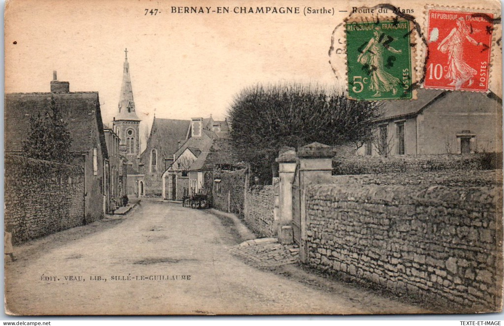 72 BERNAY EN CHAMPAGNE - Une Rue Du Village  - Sonstige & Ohne Zuordnung