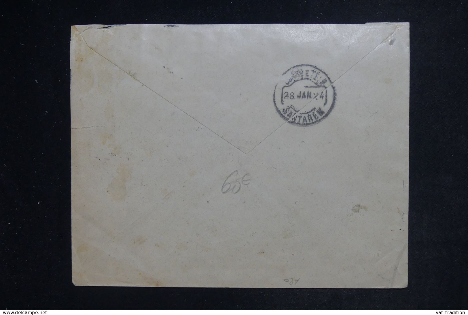 MACAO - Enveloppe Commerciale Pour Santarem En 1924 - L 152496 - Covers & Documents