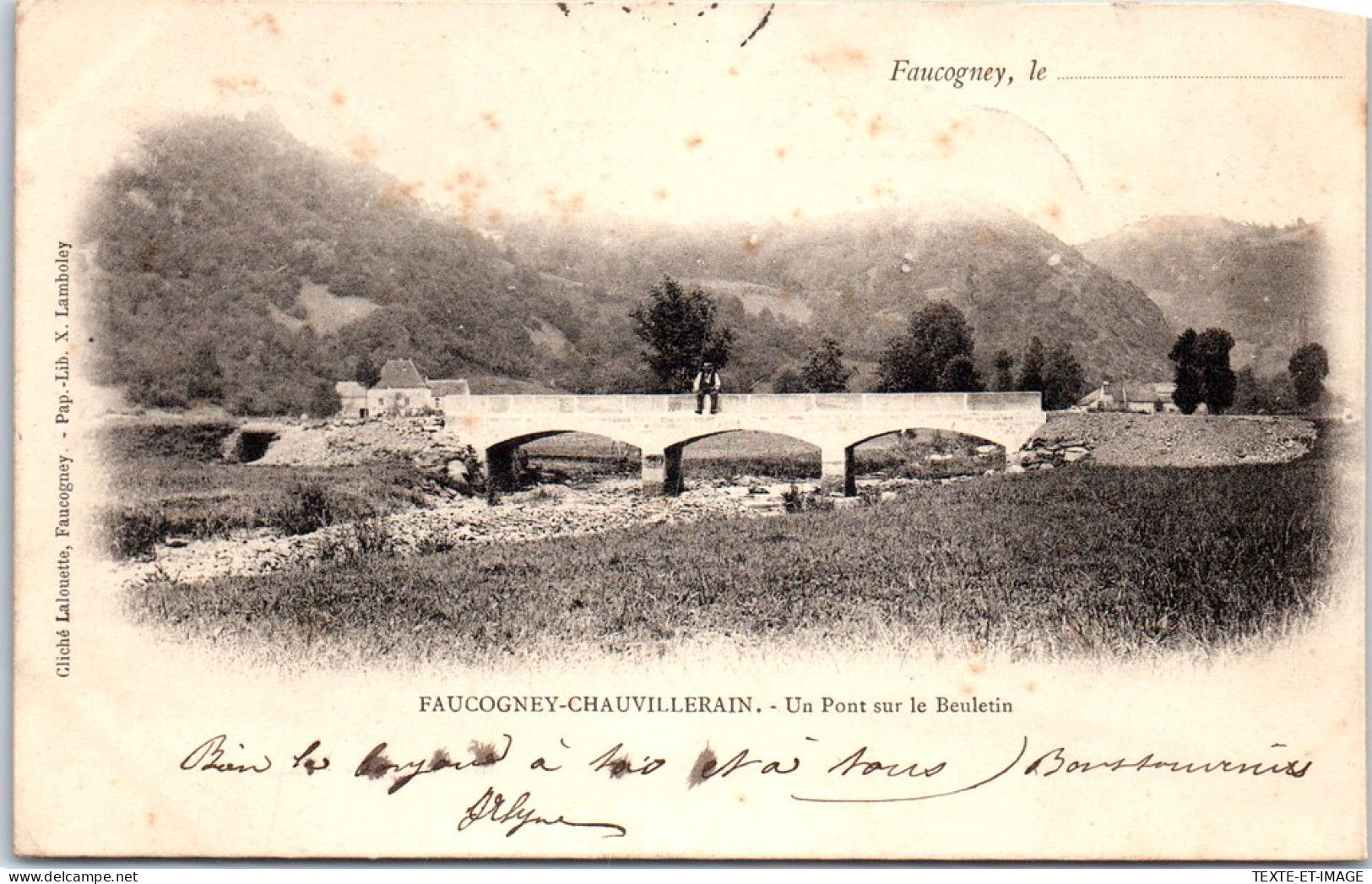 70 FAUCOGNEY CHAUVILLERAIN - Un Pont Sur Le Beuletin. - Autres & Non Classés