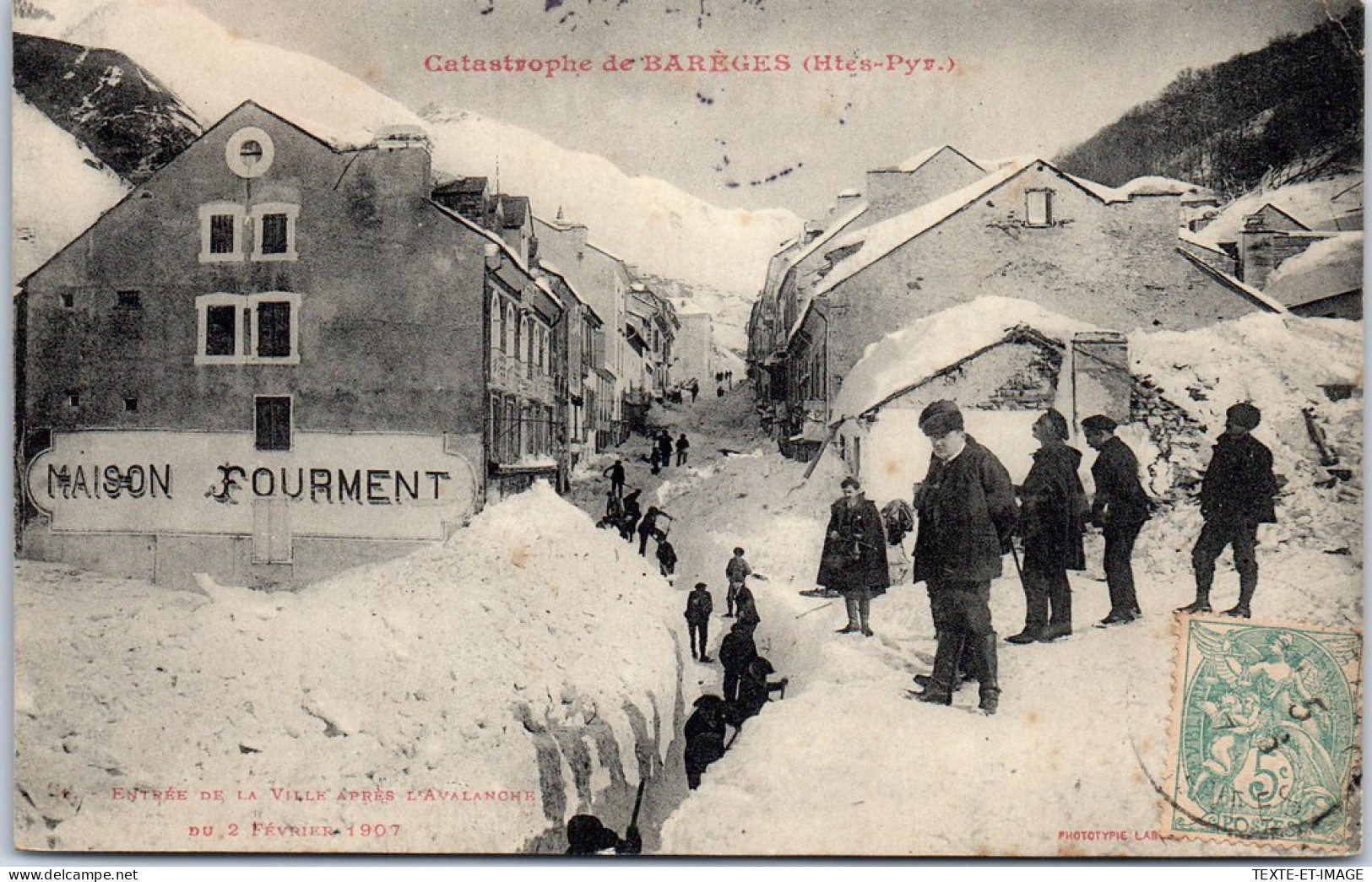 65 BAREGES - Vue Du Bourg Apres La Catastrophe  - Otros & Sin Clasificación